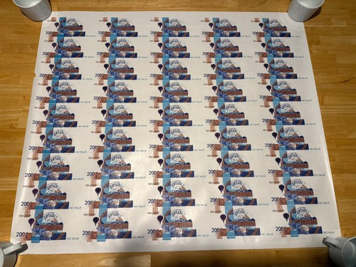Test note uncut sheet - note,, 2